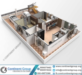 3D floor plan-building plan-30x40-3d plan