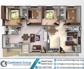 3d floor plan-40x60 plan-modern home plan