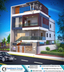 3d front elevation-building design bangalore