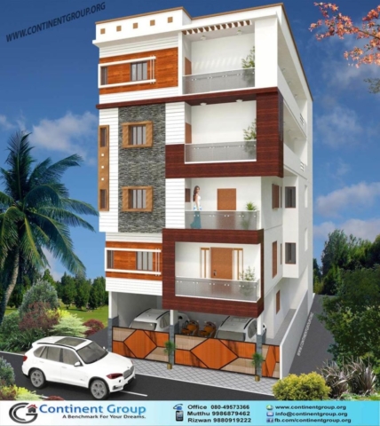 3d elevation design Bangalore-Building Elevation Modern